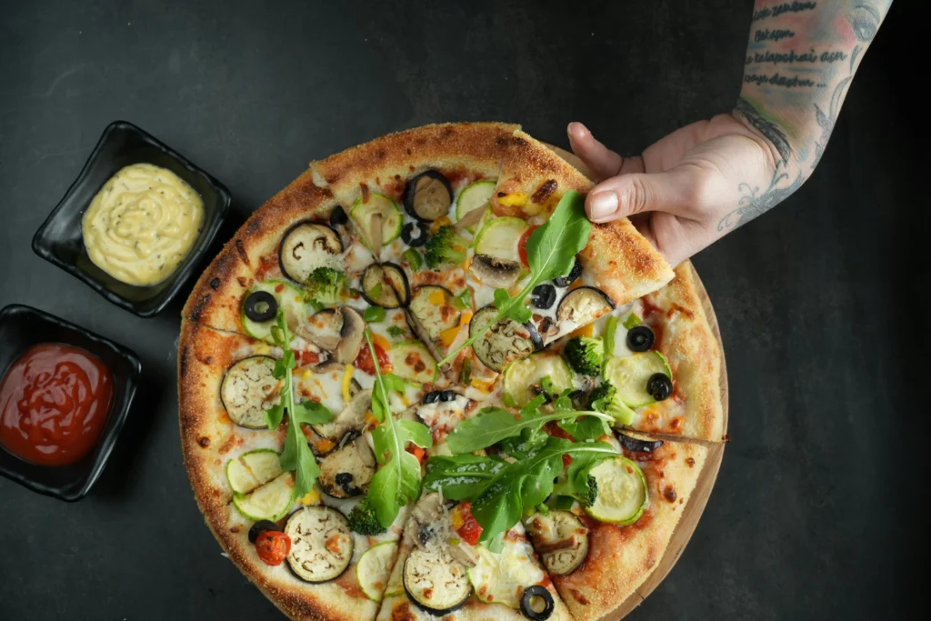 Zesty Vegan Pizza Slices-Vegetarian dishes form around the world